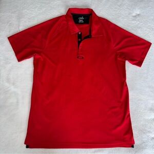 Oakley Red Men's Polo Shirt Hydrolix